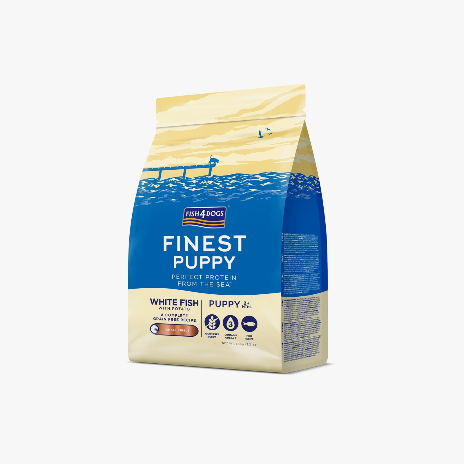 Fish4Dogs Finest Puppy White Fish with Potato (Small Kibble)