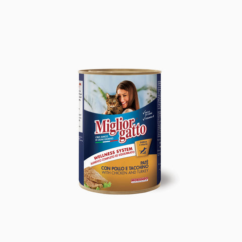 Miglior Gatto Tin Pate Pollo & Tacchino 400g (Case x24)