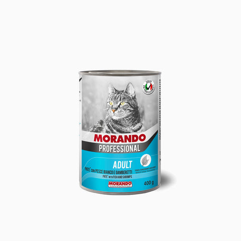 Miglior Gatto Professional Tin Pate Pesce Bianca & Gamberetti 400g (Case x24)