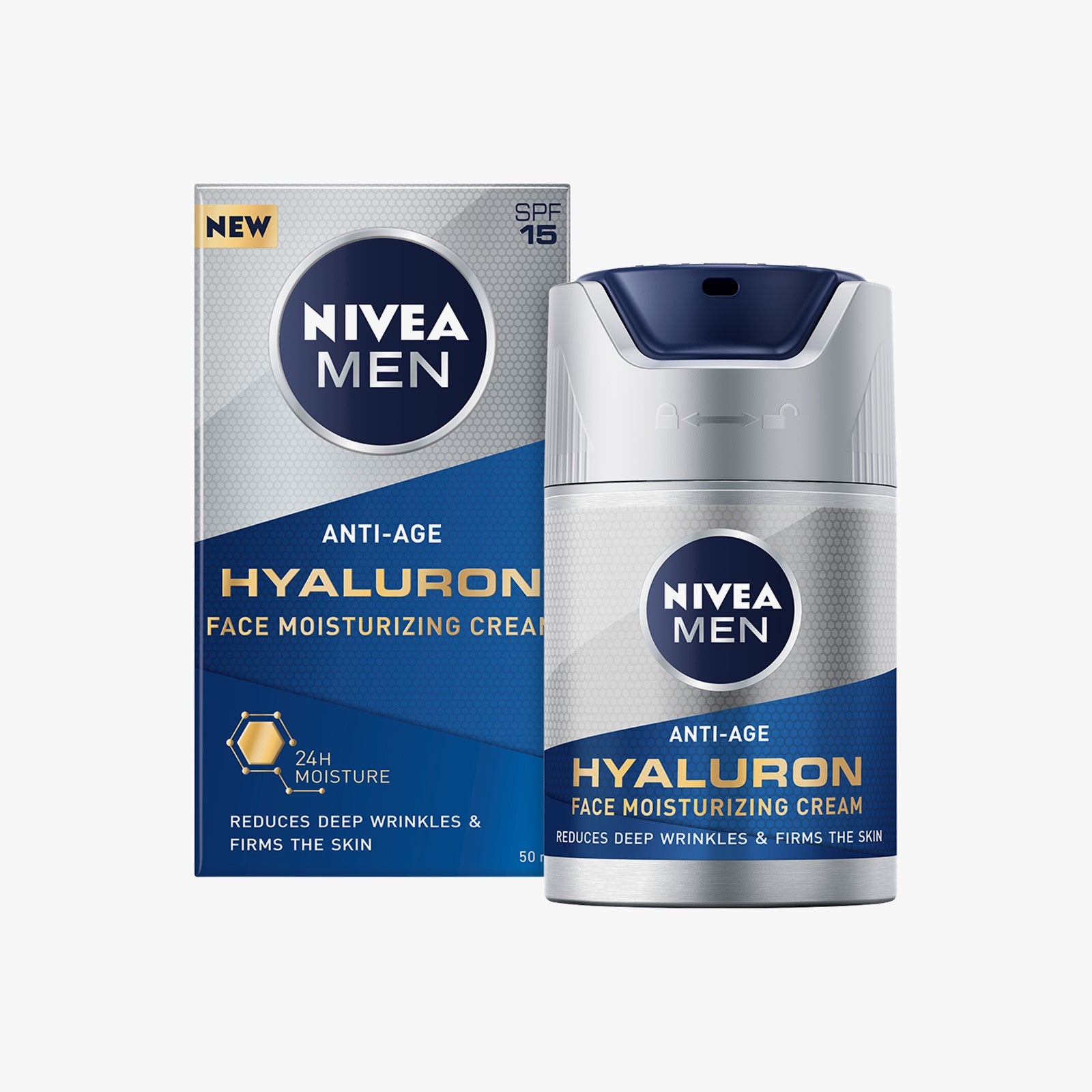 NIVEA MEN Anti-Age Hyaluron Face Cream 50ml SPF15