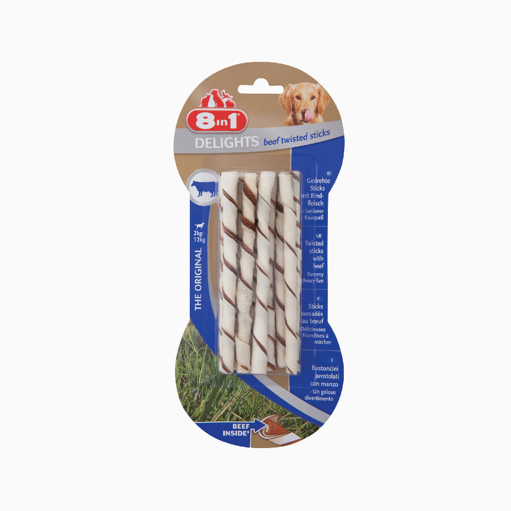 8IN1 Delights Beef Twisted Sticks