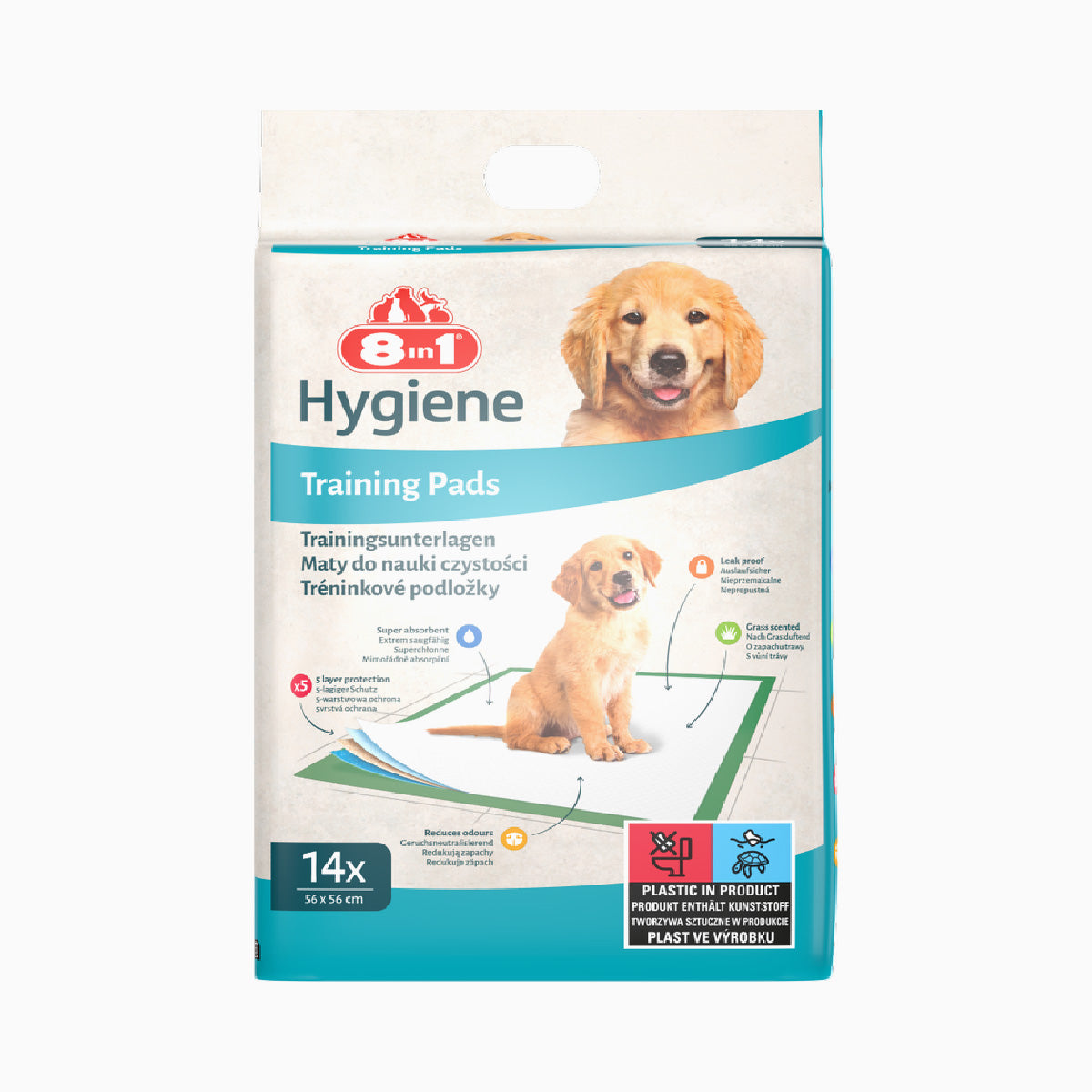 8IN1 Training Pads 14 Pieces 56x56cm