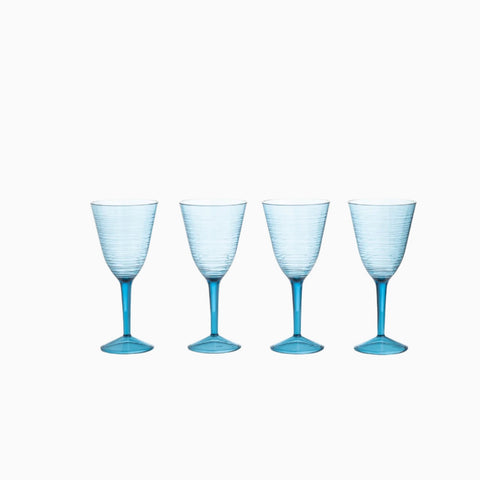 Navigate Wine Glass Blue Set Of 4
