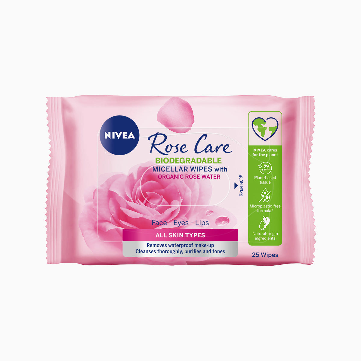 Nivea Rose Care Wipes X25
