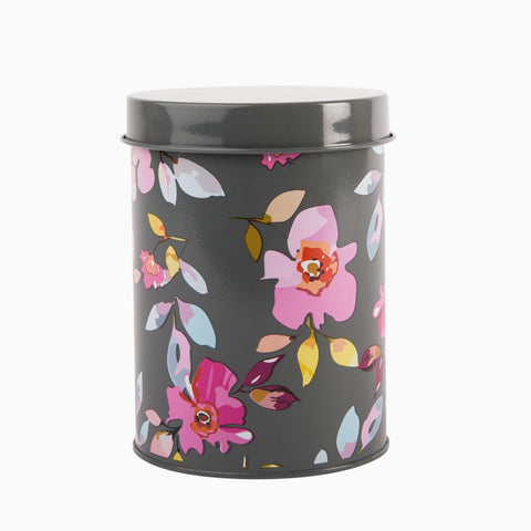 Navigate Gardenia Grey Floral Canister