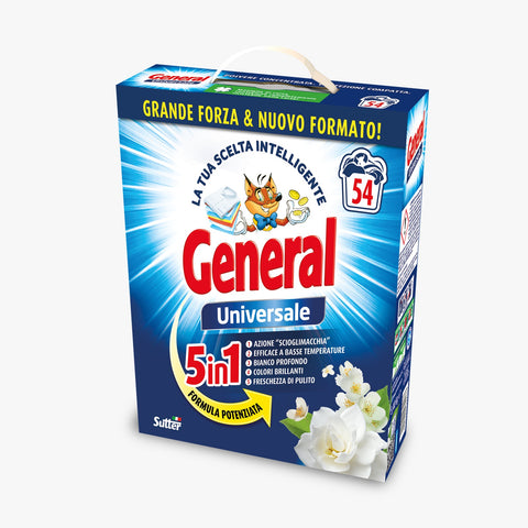 General Laundry Wash Universal 5In1 Powder 54W