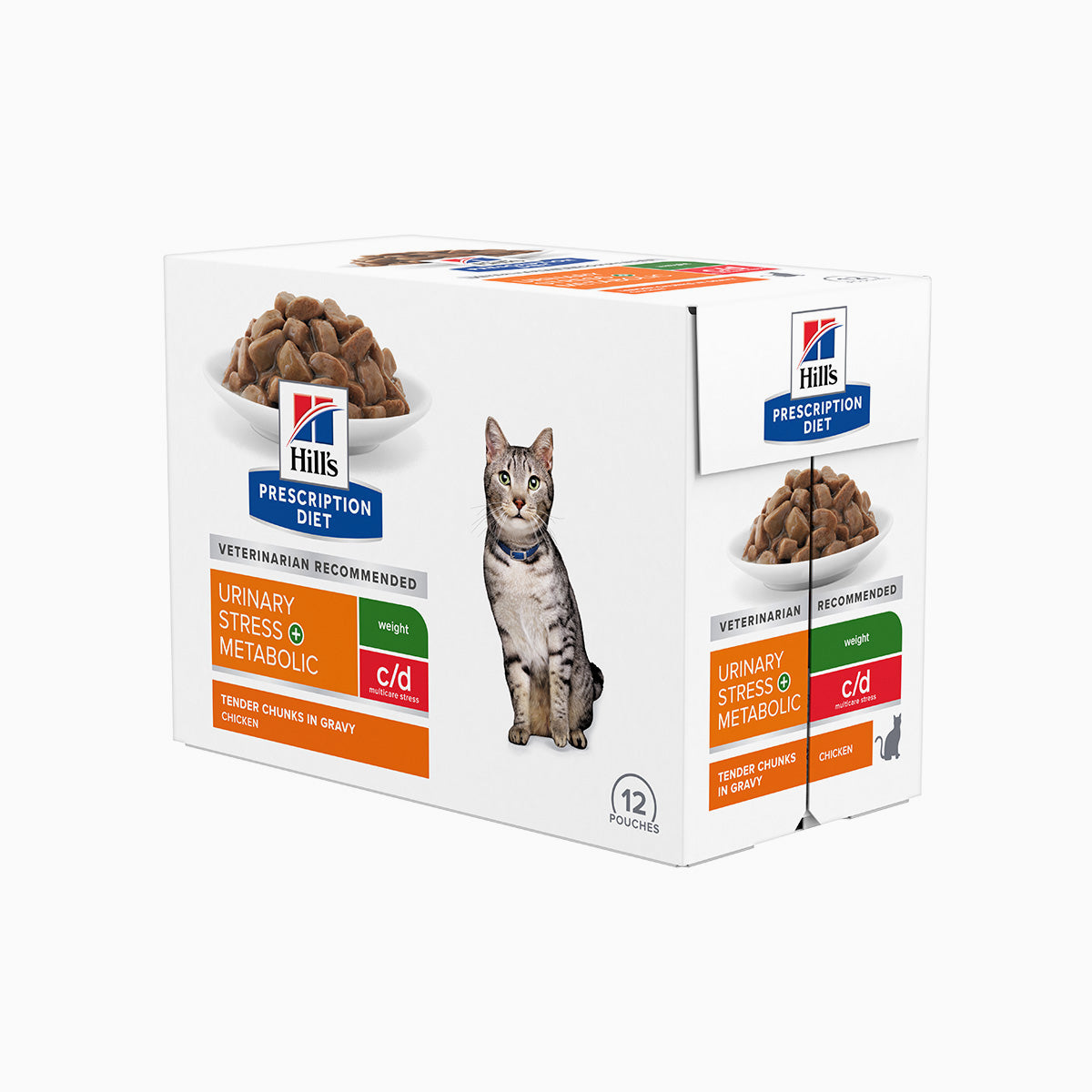 Hill's Prescription Diet c/d Multicare Stress + Metabolic Cat Food 12x85g Pouch