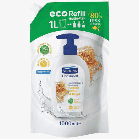 Septona Dermasoft Handwash Honey & Ginger Refill 1L