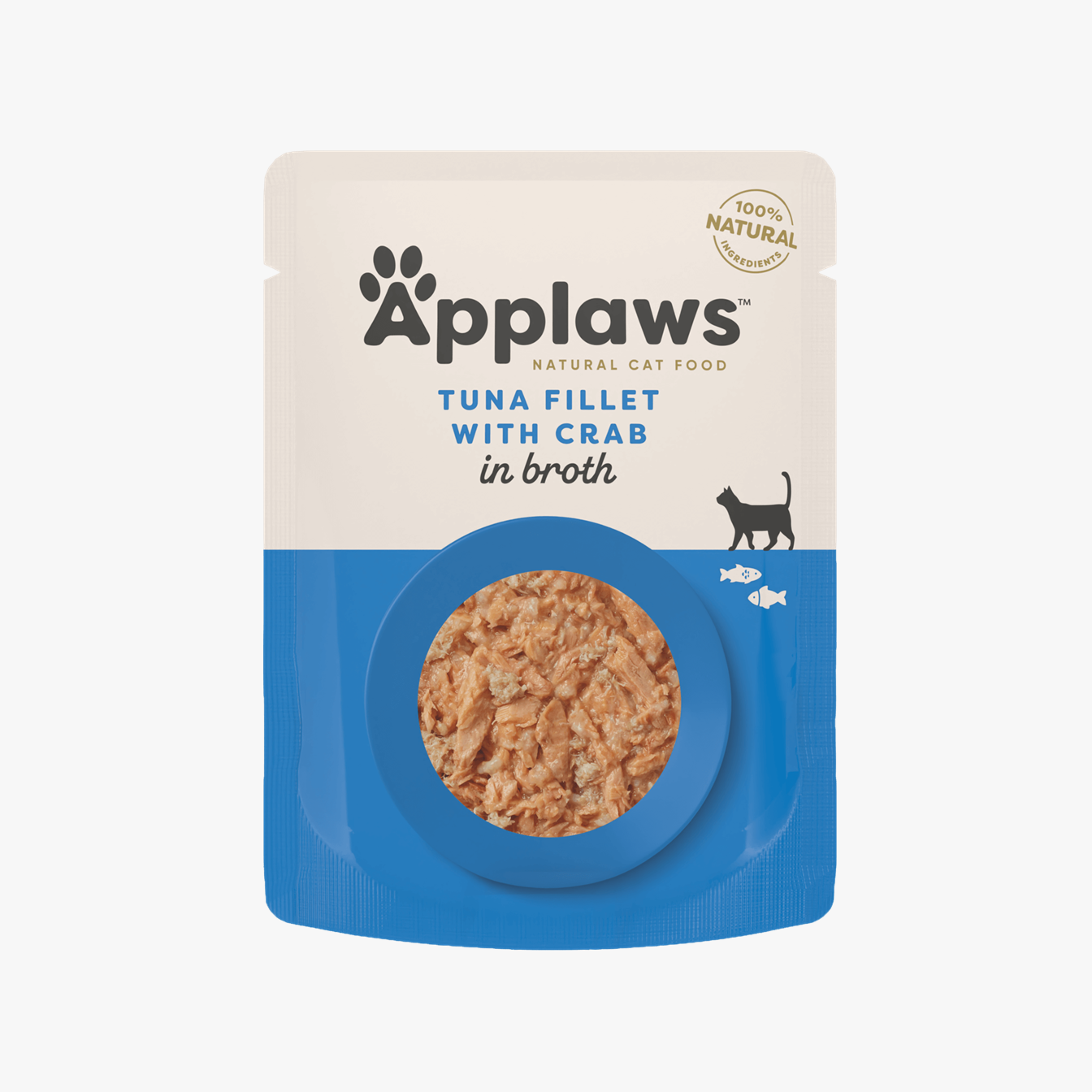 Applaws Cat Pouch Tuna Fillet with Crab in Broth - Case by 12