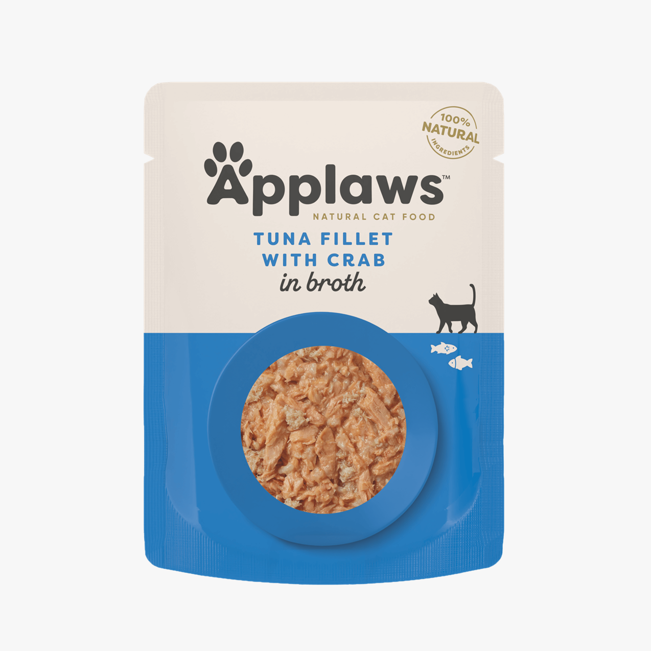 Applaws Cat Pouch Tuna Fillet with Crab in Broth - Case by 12