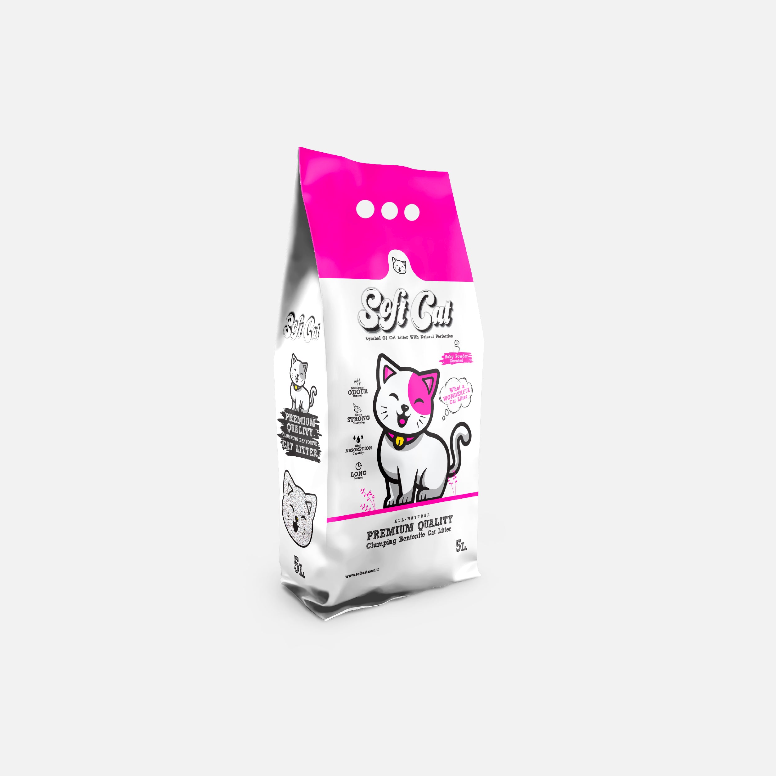 Soft Cat Litter Baby Powder Scented 5L
