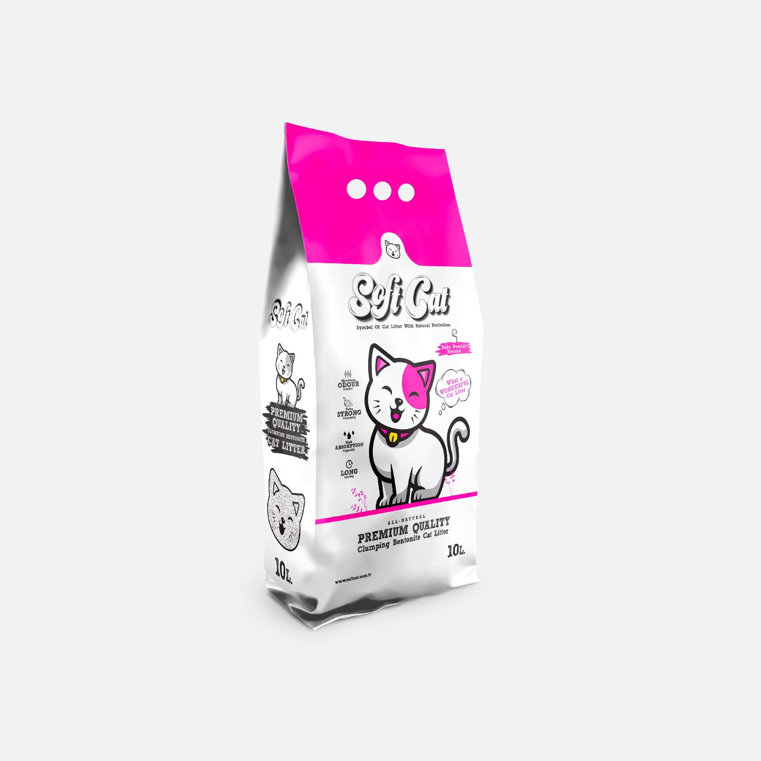 Soft Cat Litter Baby Powder Scented 10L