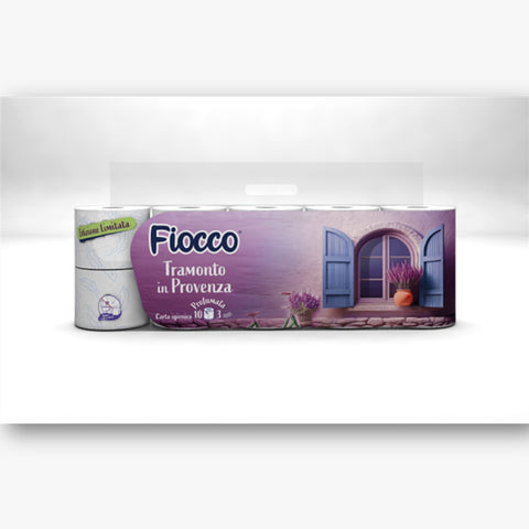 Fiocco Toilet Paper Lavender Scented 10 Rolls 3 PLY