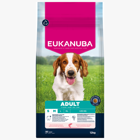 Eukanuba Dog Adult Small & Medium Breed Salmon & Barley 12kg