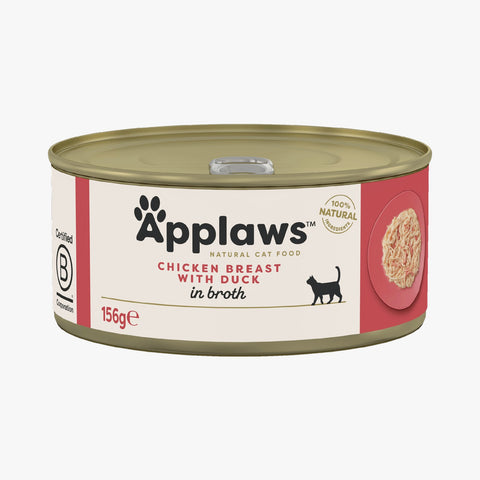 Applaws Cat Tin Chicken with Duck in Broth (Case X24)