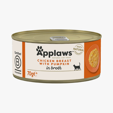 Applaws Cat Tin Chicken with Pumpkin in Broth 70g (Case X24)