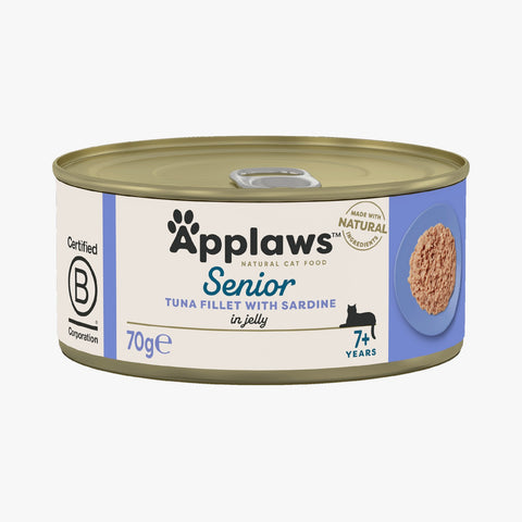 Applaws Cat Tin Senior Tuna with Sardine in Jelly (Case X24)