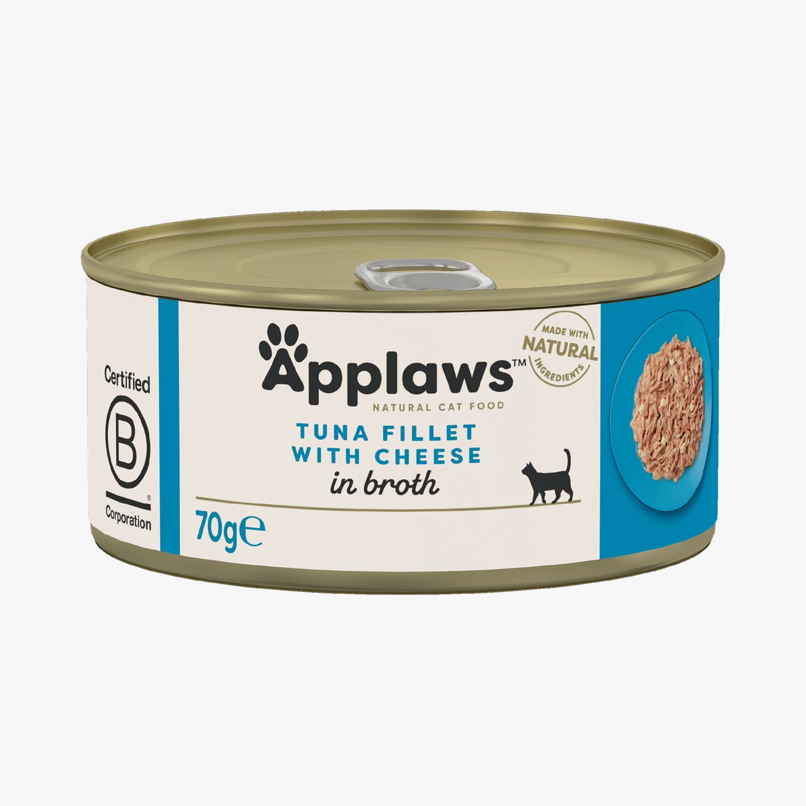 Applaws Cat Tin Tuna with Cheese in Broth - Case by 24