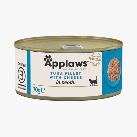 Applaws Cat Tin Tuna with Cheese in Broth (Case X24)