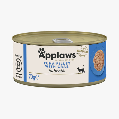 Applaws Cat Tin Tuna with Crab in Broth 70g (Case X24)