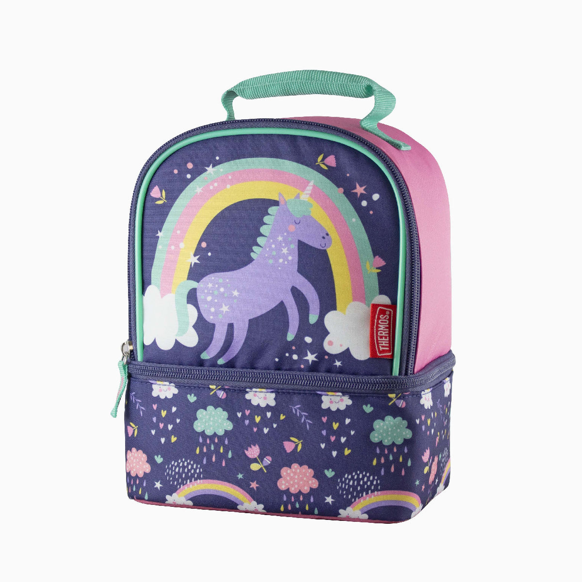 Thermos Cooler Kids Dual Lunch Box Unicorns