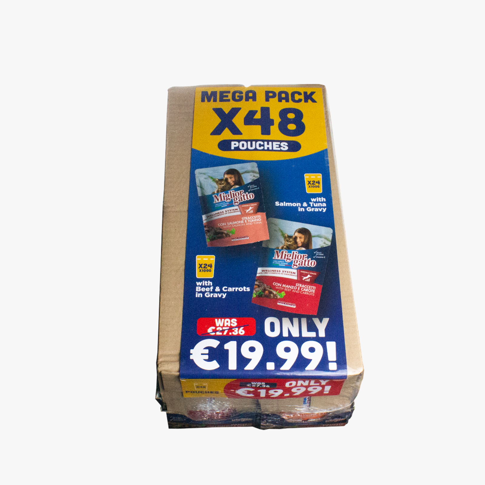 Miglior Gatto Pouch Straccetti Beef & Salmon Multipack by 48