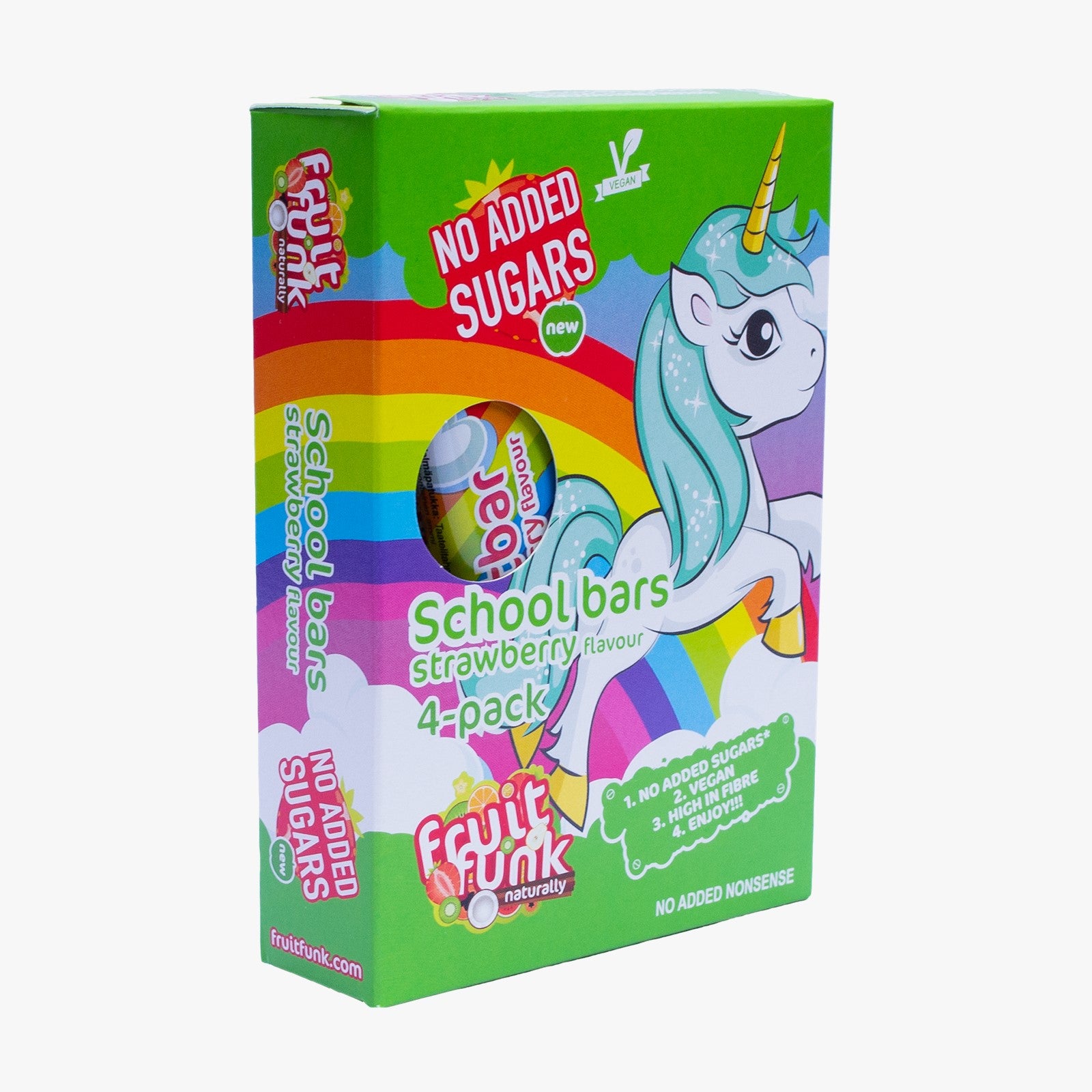 Fruit Funk - Unicorn Fruitbar Strawberry 4 Pack - 20G Each