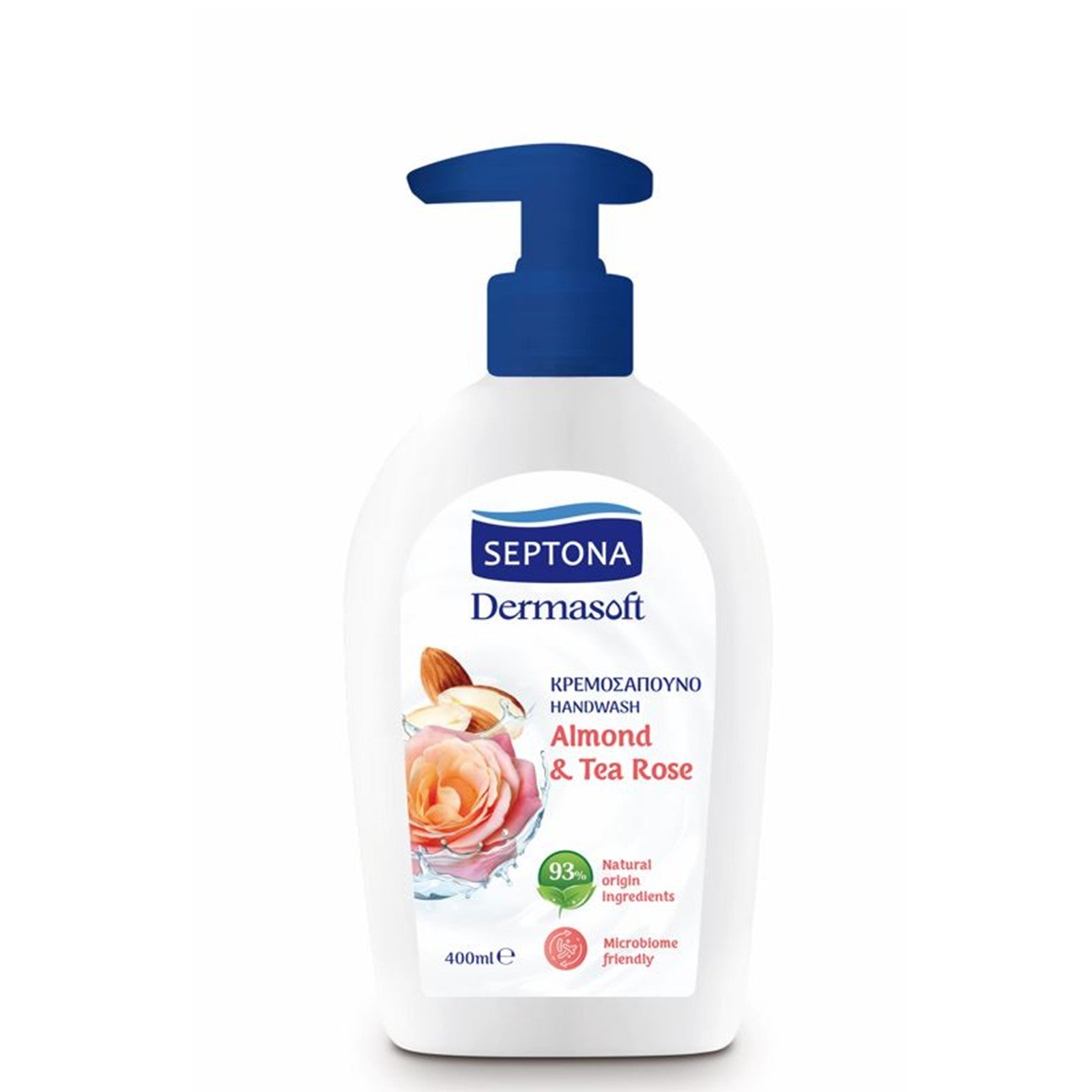 Septona Dermasoft Handwash Almond & Tea Rose 400m