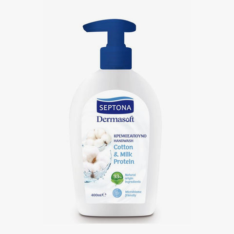 Septona Dermasoft Handwash Cotton & Milk Protein 400ml