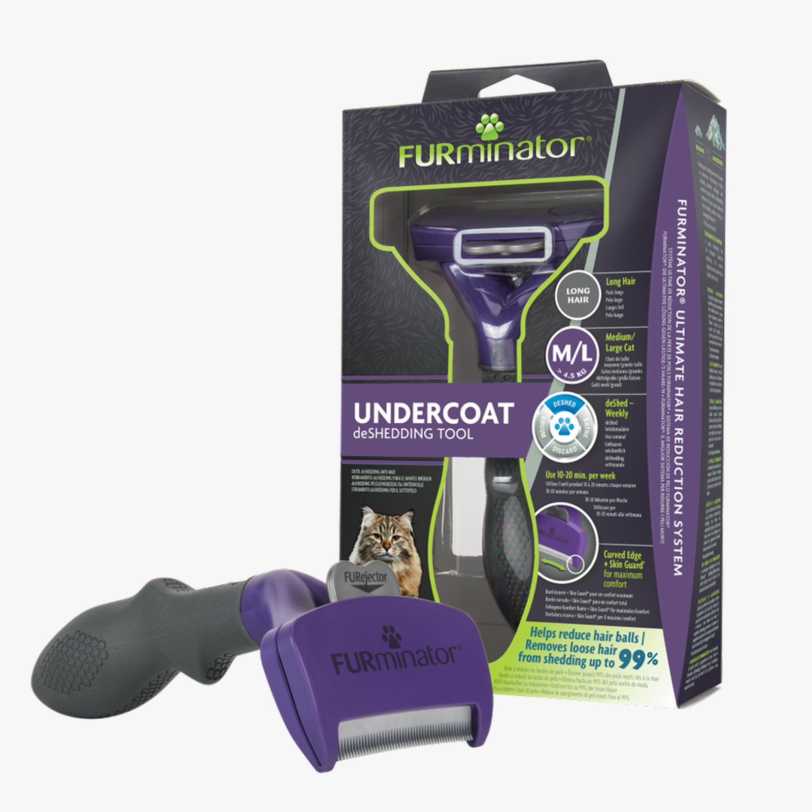 Furminator Undercoat deShedding Tool Medium / Large Cat