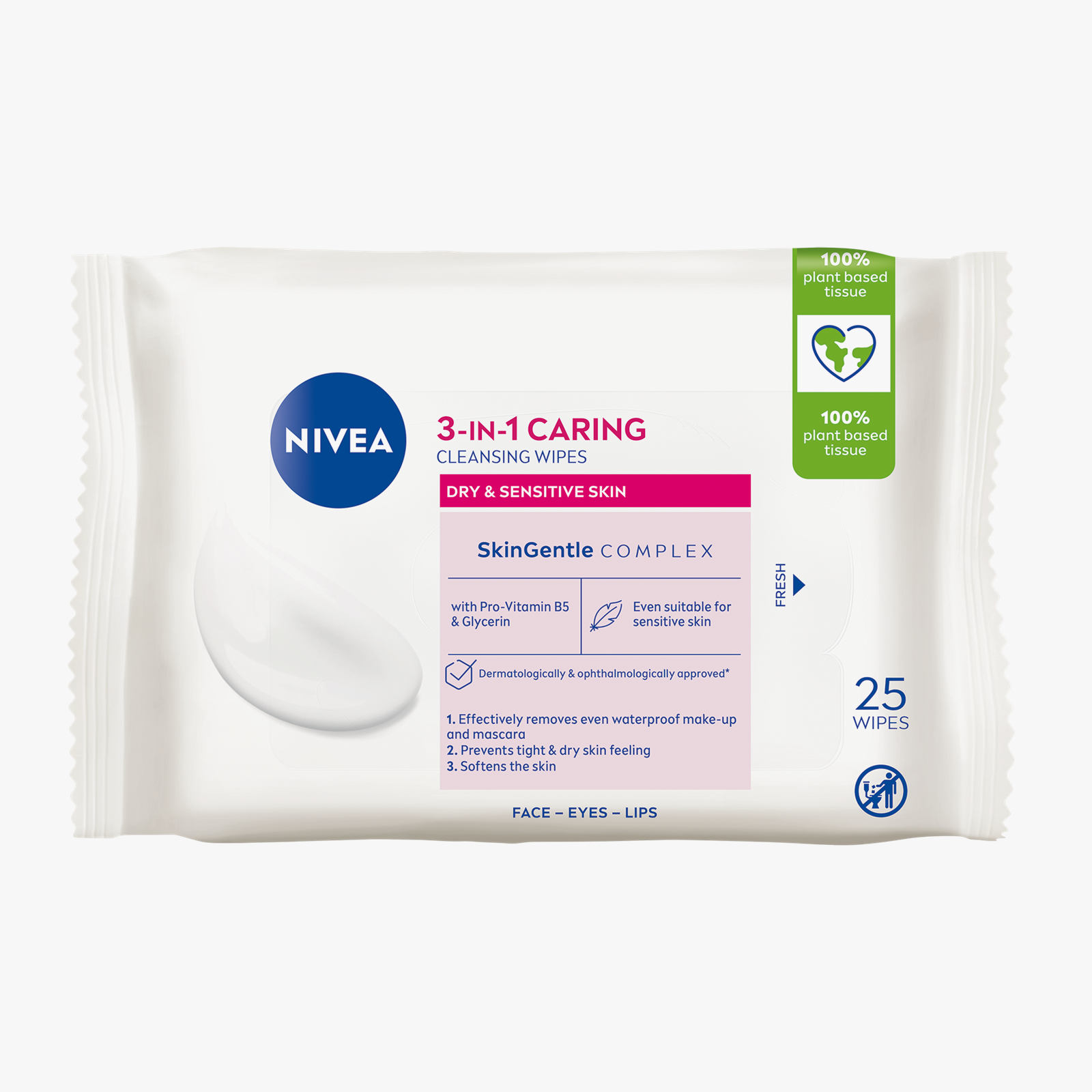 Nivea Cleansing Wipes Dry/Sensitive Skin X25