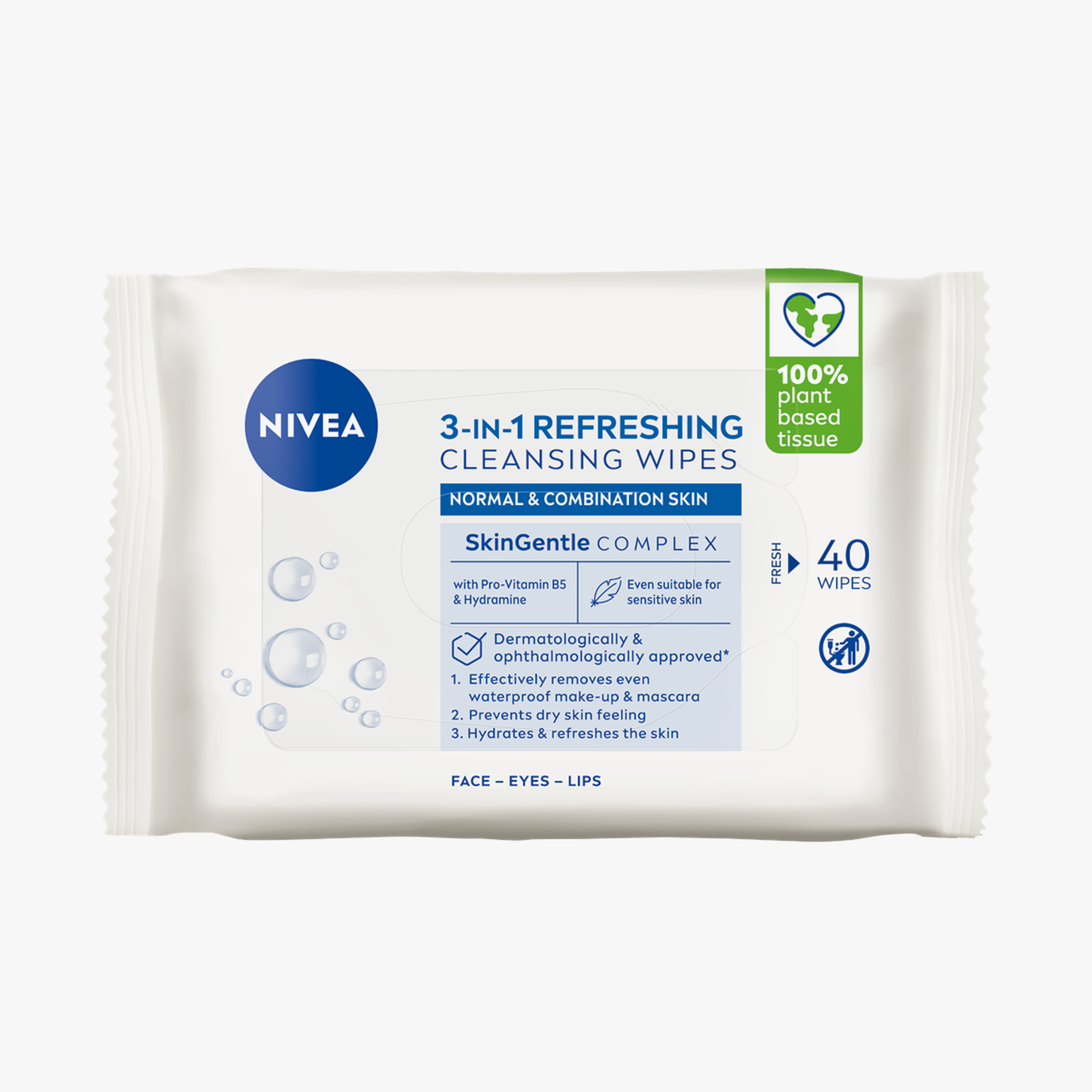Nivea Cleansing Wipes Normal/Combination Skin X40