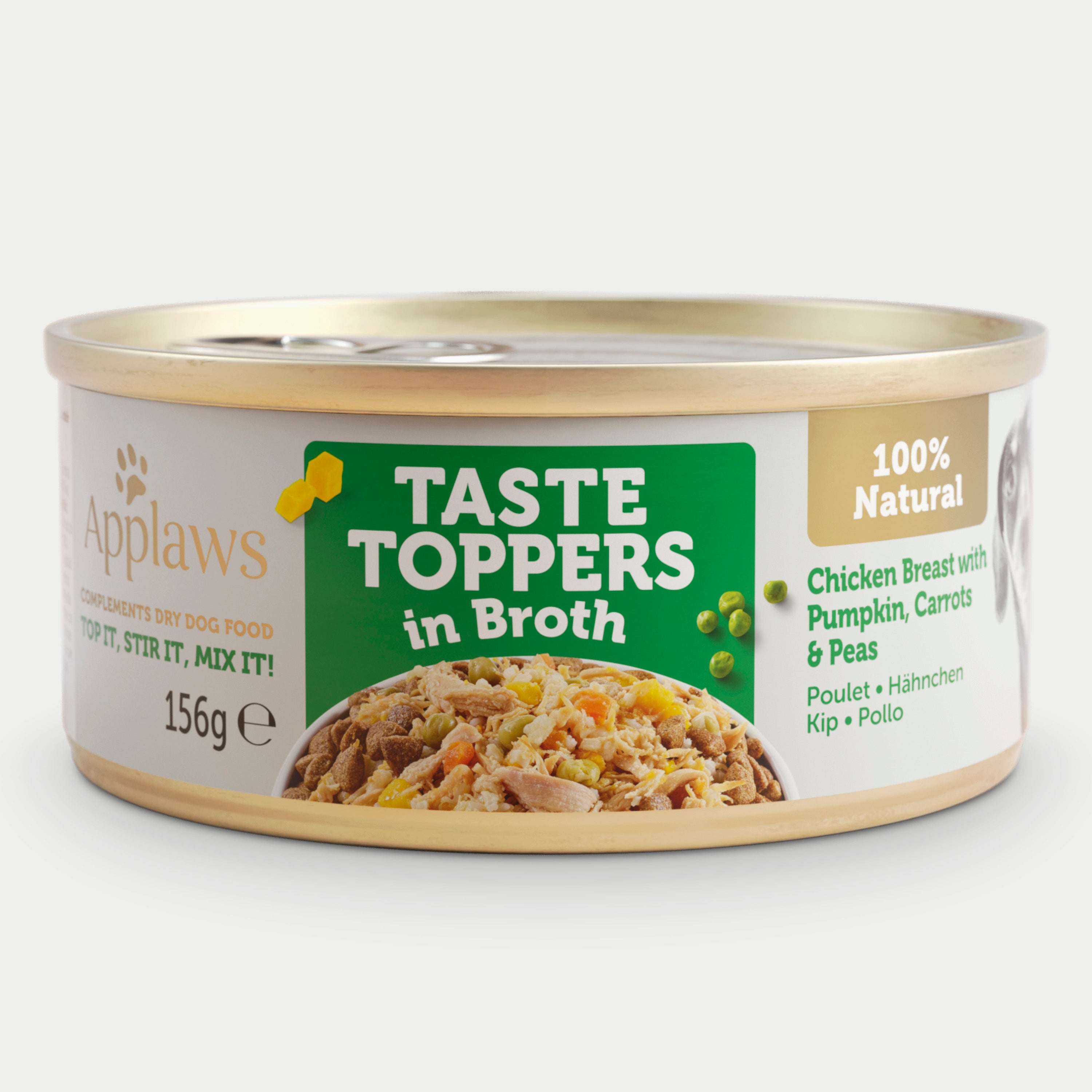 Applaws Dog Taste Toppers Tin Chicken, Veg & Rice - Case by 12