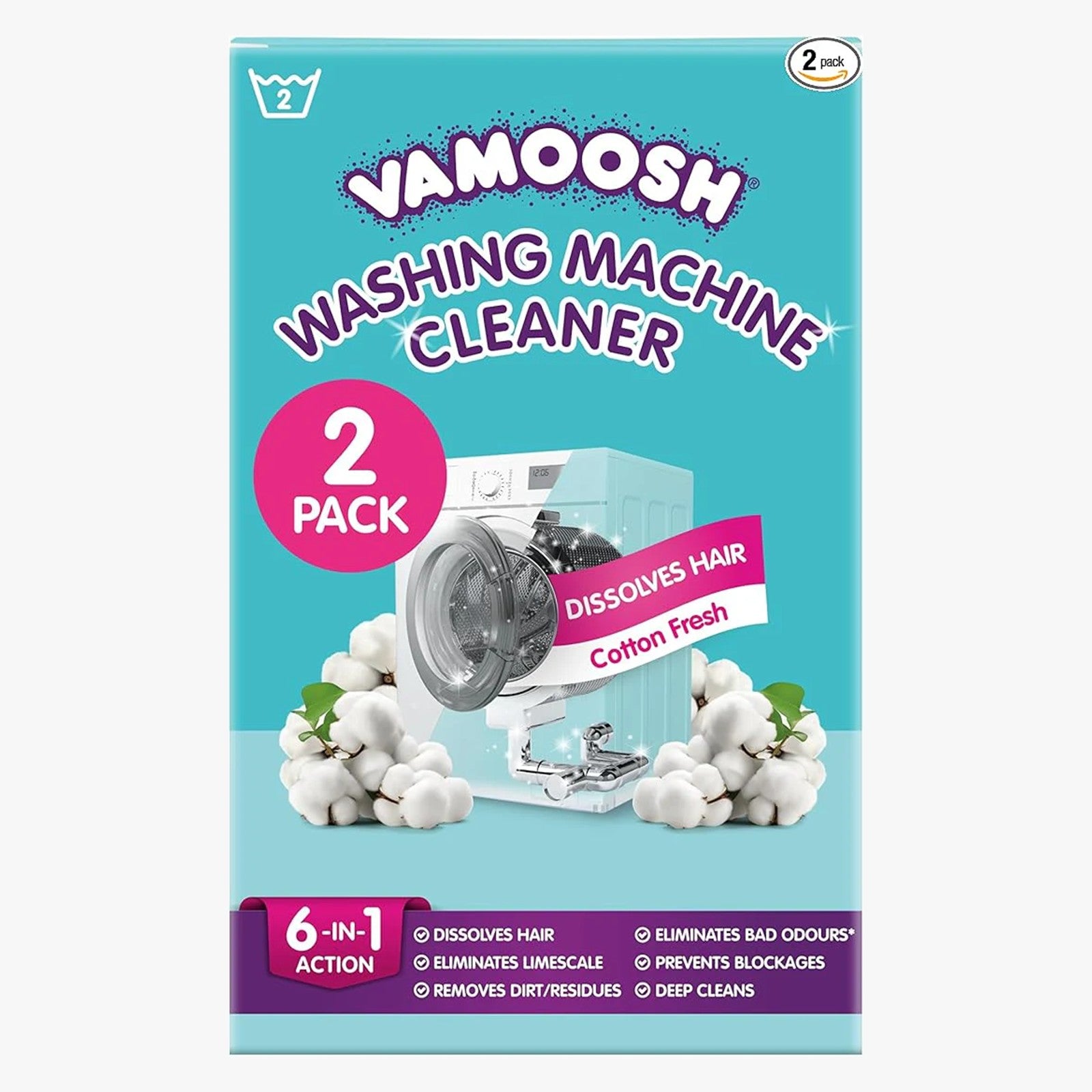 Vamoosh Washing Machine Cleaner Cotton Fresh 175G