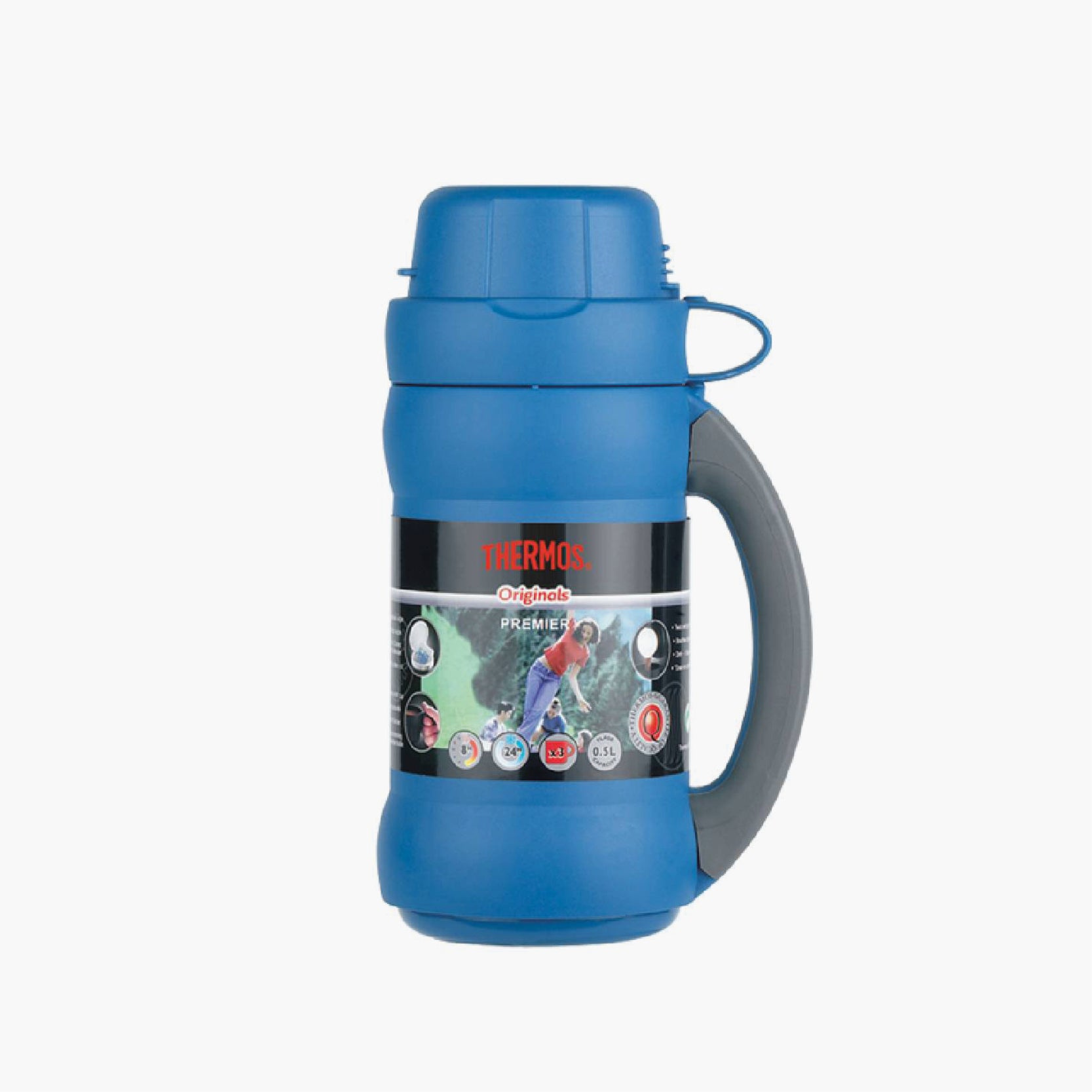 Thermos 34 Range Glass Flask Blue 0.75lt
