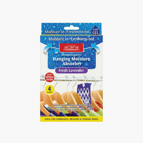 Acana Hanging Moisture Absorber Fresh Lavender x4 Sachets