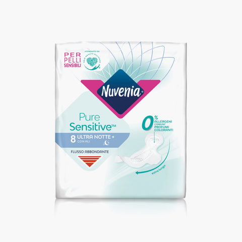 Nuvenia Pure Sensitive Night Pads with Wings 8pcs