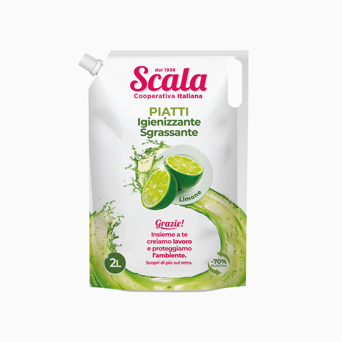 Scala Eco Refill Piatti Degreaser Lemon 2L