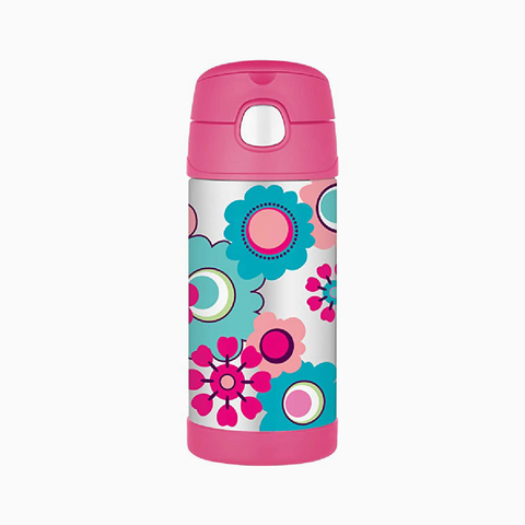 Thermos Funtainer Bottle Floral 0.355lt with Straw