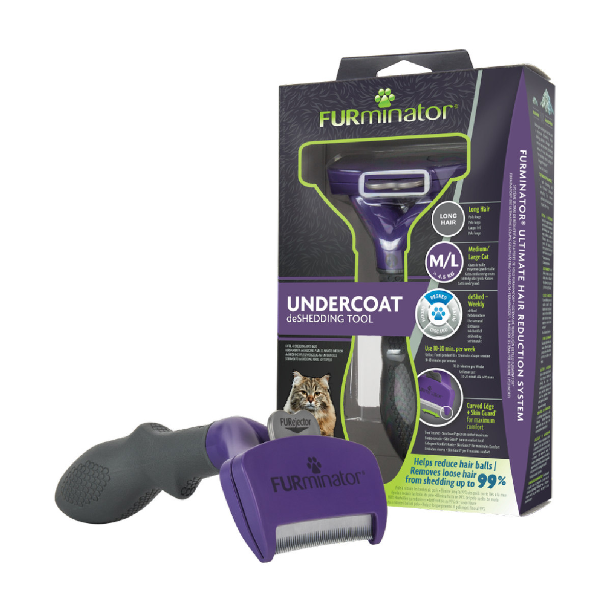 Furminator Undercoat deShedding Tool Medium / Large Cat