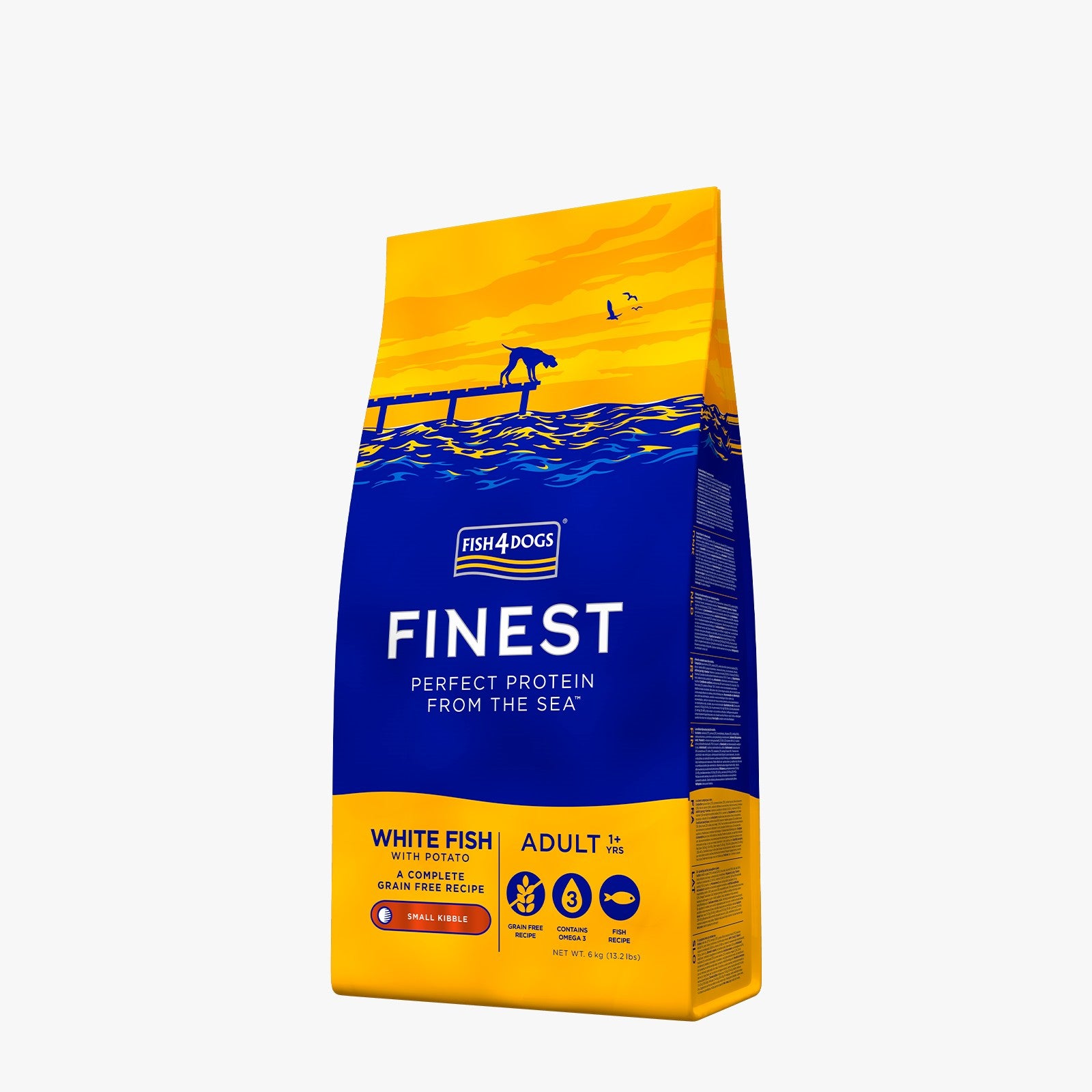 Fish4Dogs Finest Adult White Fish with Potato (Small Kibble)