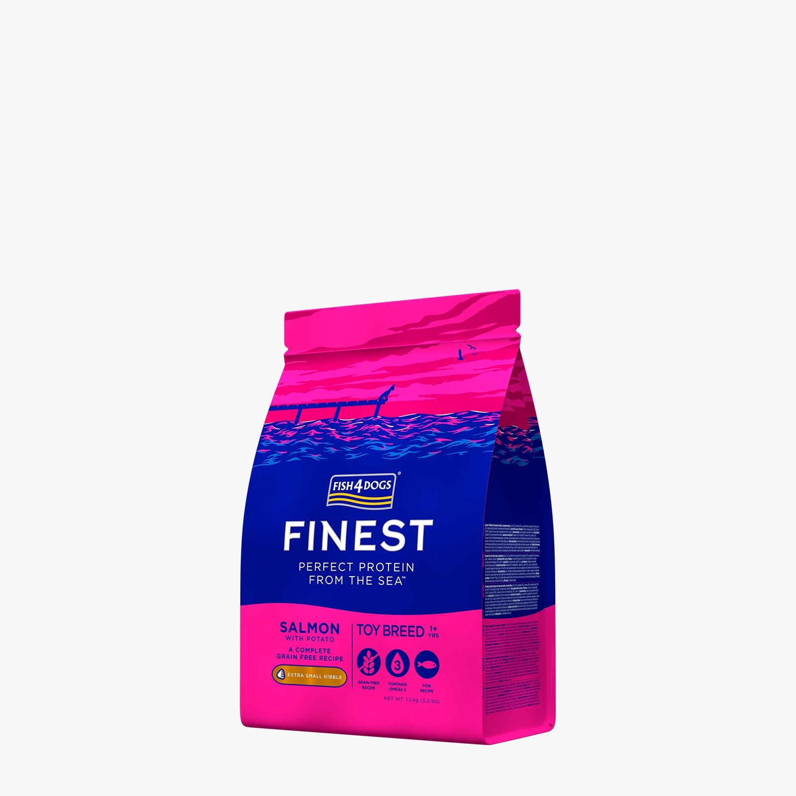 Fish4Dogs Finest Adult Toy Breed Salmon with Potato (Extra Small Kibble)