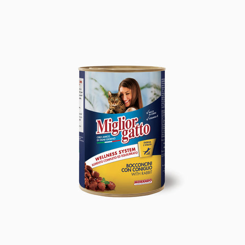 Miglior Gatto Tin Bocconcini Coniglio 405g (Case x24)