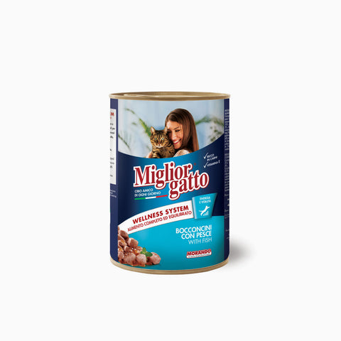 Miglior Gatto Tin Bocconcini Pesce 405g (Case x24)
