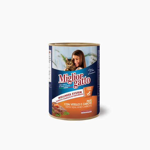 Miglior Gatto Tin Pate Vitello & Carote 400g (Case x24)