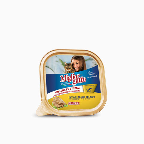 Miglior Gatto Tray Pollo & Coniglio 100g (Case x32)