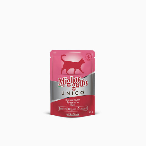 Miglior Gatto Unico Pouch Prosciutto 85g (Case x24)