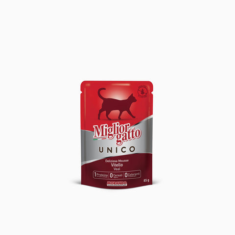Miglior Gatto Unico Pouch Vitello 85g (Case x24)