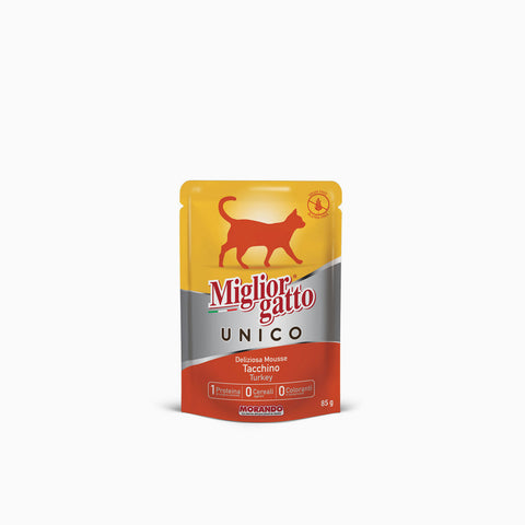 Miglior Gatto Unico Pouch Tacchino 85g (Case x24)