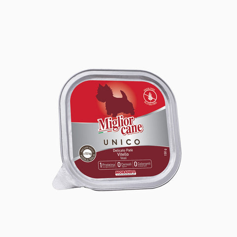 Miglior Cane Unico Tray Vitello 150g (Case x22)
